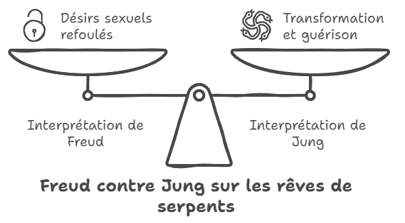 Freud contre jung sur les rêves de serpent